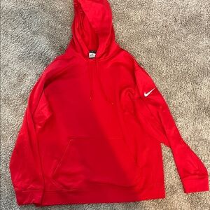 Nike Men's Red Therma Fit Hoodie Sweater